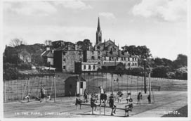 Kirkhill swing park circa 1950 - Published by Valentine & Son Ltd., Dundee & London - No B.5767